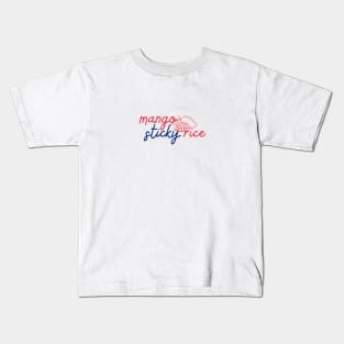 mango sticky rice - Thai red and blue - Flag color - with sketch Kids T-Shirt